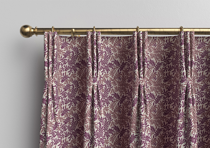 Leaf Vine, Claret - Made to Measure Curtains - Image 11